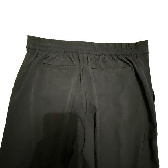 New York & Co Wide Black Floral Trim Leg Pants Palazzo Wide Pockets S Small - Picture 6 of 10